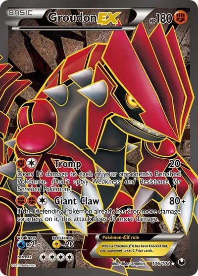 Groudon EX (106 Full Art) Pokemon card