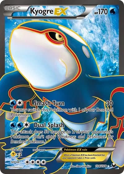 Kyogre EX (104 Full Art) Pokemon card
