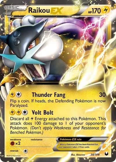 Raikou EX Pokemon card