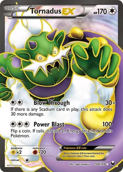 Tornadus EX (108 Full Art) Pokemon card