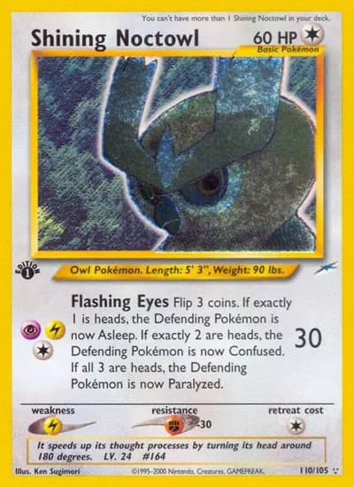 Shining Noctowl Pokemon card