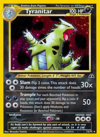 Tyranitar (12) Pokemon card