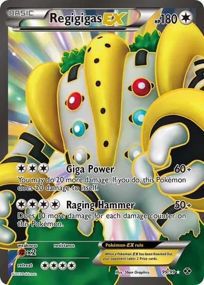 Regigigas EX (99 Full Art) Pokemon card