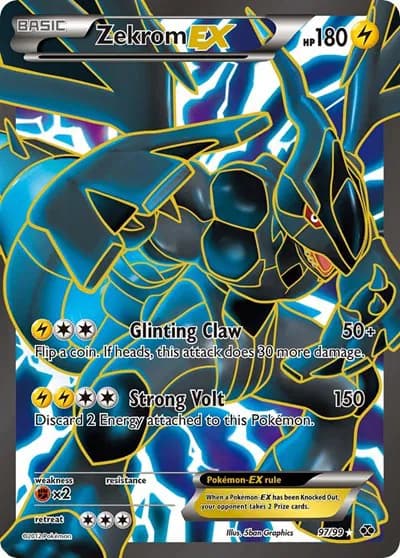 Zekrom EX (97 Full Art) Pokemon card