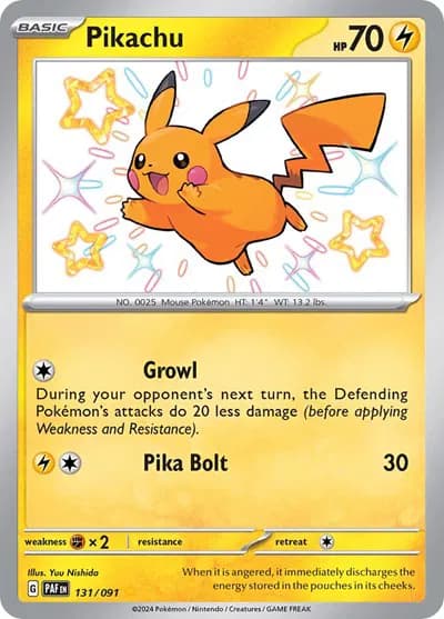 Pikachu Pokemon card