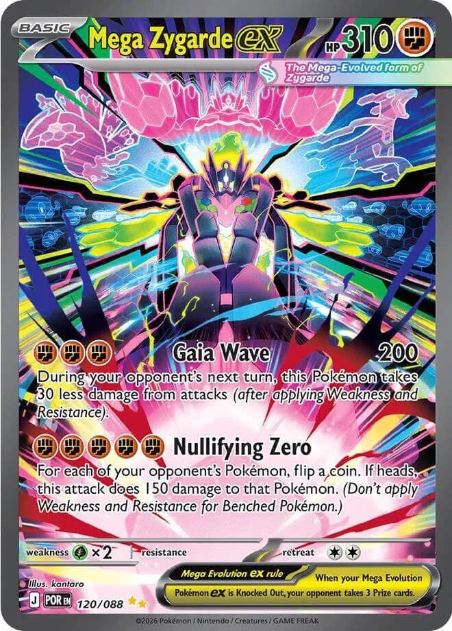 Mega Zygarde ex Pokemon card