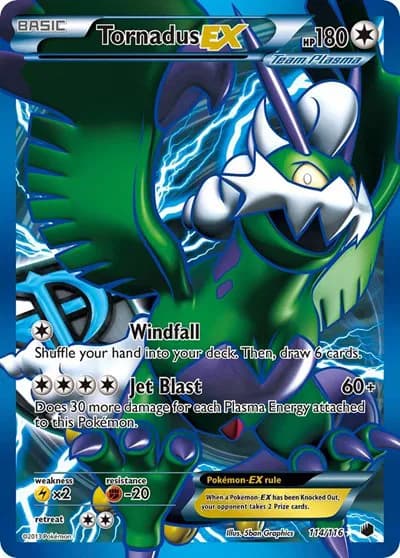 Tornadus EX (Team Plasma) (114 Full Art) Pokemon card