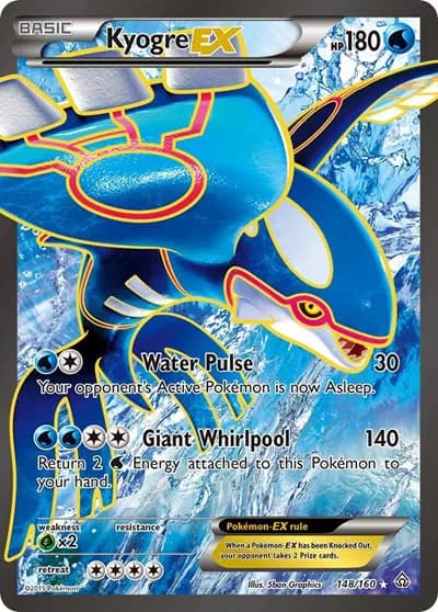 Kyogre EX (148 Full Art) Pokemon card