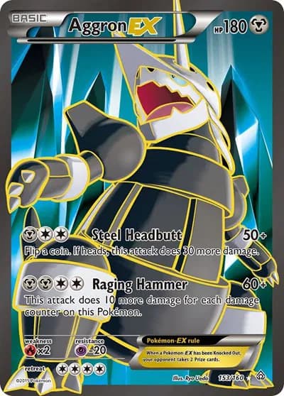 Aggron EX (153 Full Art) Pokemon card