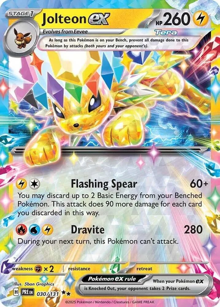 Jolteon ex Pokemon card