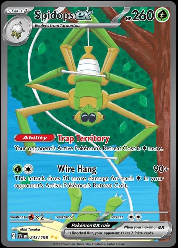 Spidops ex Pokemon card