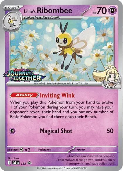 Lillie's Ribombee (Prerelease) Pokemon card