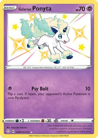 Galarian Ponyta Pokemon card