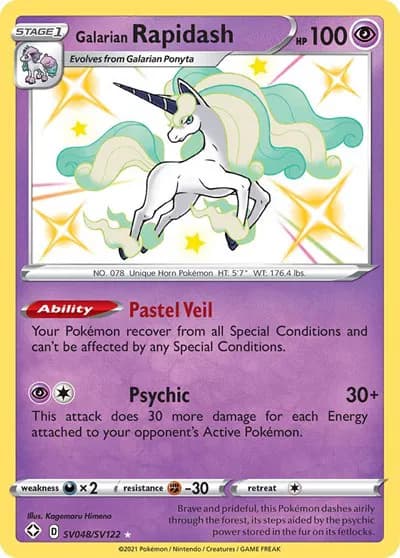 Galarian Rapidash Pokemon card