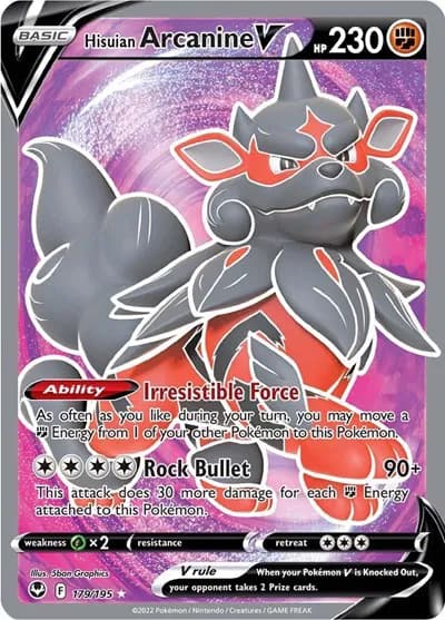 Hisuian Arcanine V (Full Art) Pokemon card