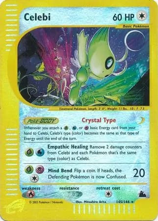Celebi Pokemon card