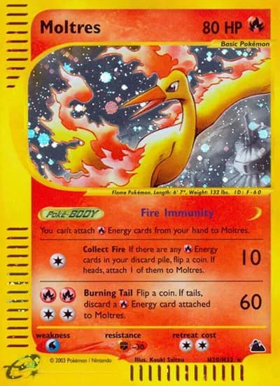 Moltres (H20) Pokemon card