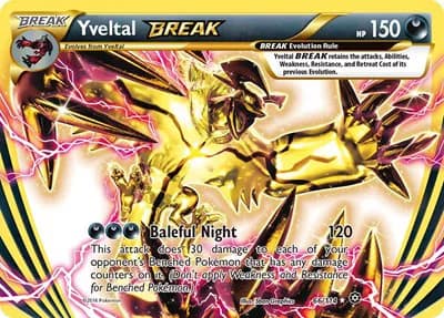 Yveltal BREAK Pokemon card