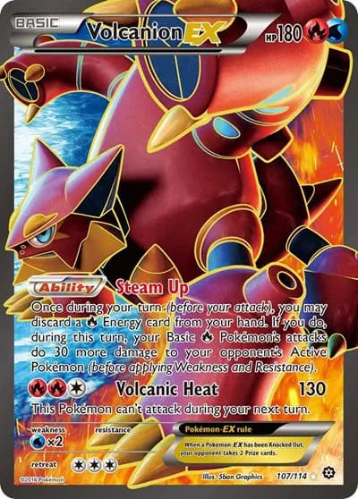 Volcanion EX (Full Art) Pokemon card