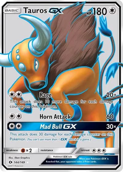 Tauros GX (Full Art) Pokemon card