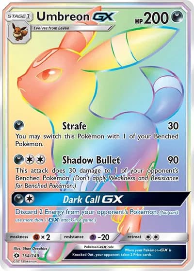 Umbreon GX (Secret) Pokemon card