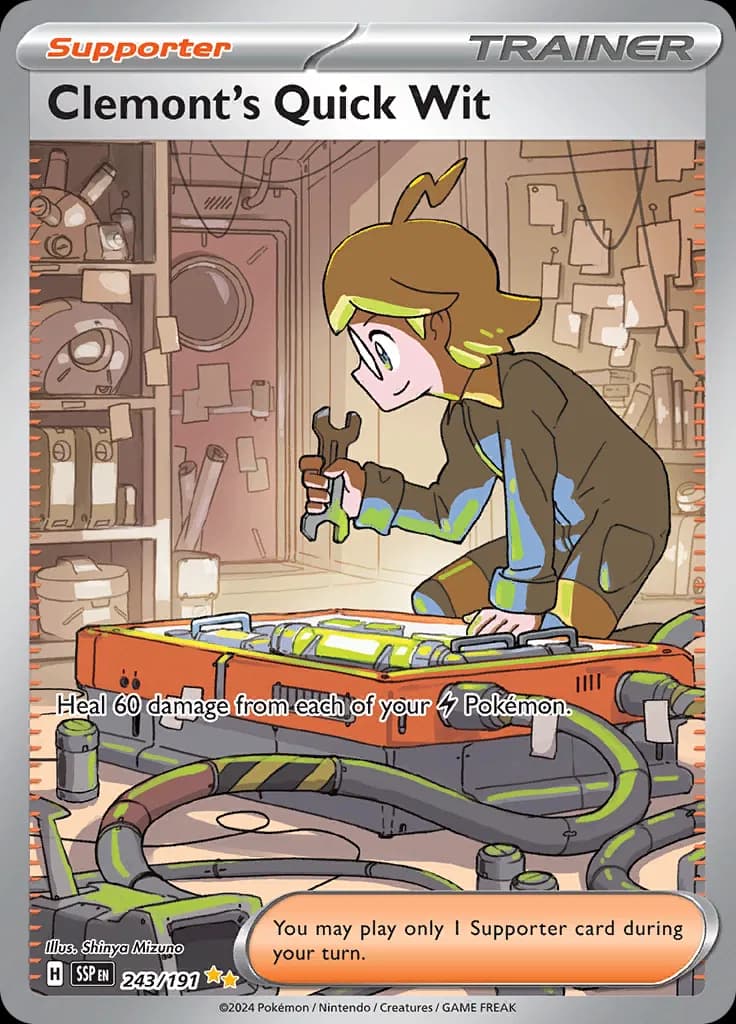 Clemont's Quick Wit Pokemon card