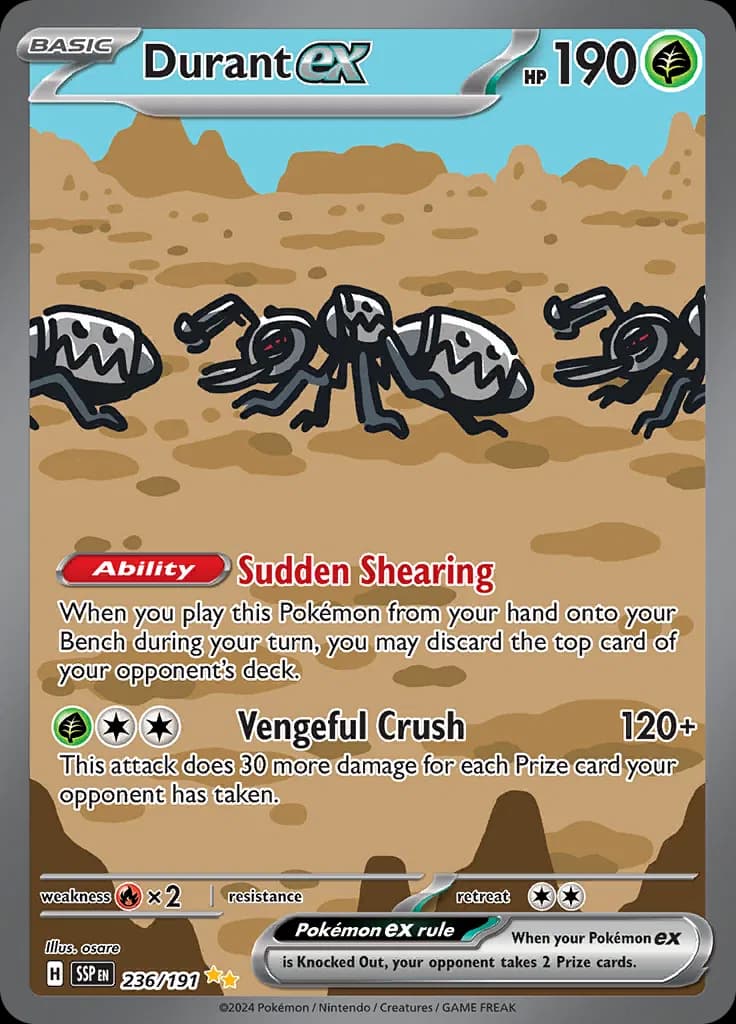 Durant ex Pokemon card