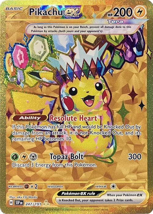 Pikachu ex Pokemon card