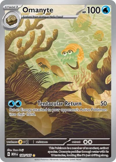 Omanyte Pokemon card