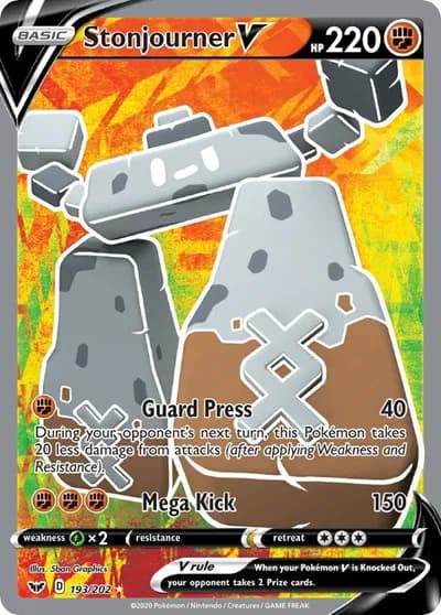 Stonjourner V (Full Art) Pokemon card