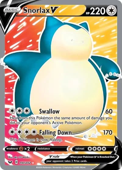 Snorlax V (Full Art) Pokemon card