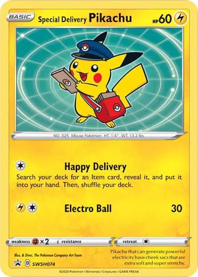 Special Delivery Pikachu Pokemon card