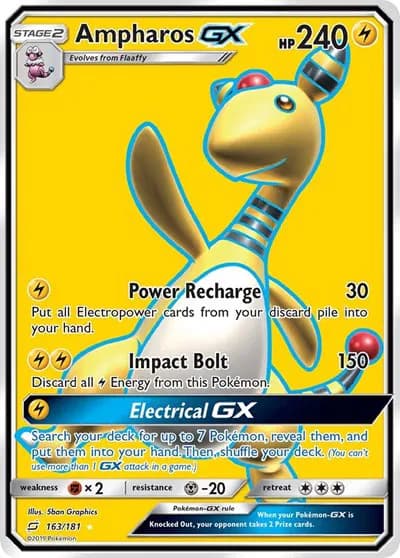 Ampharos GX (Full Art) Pokemon card