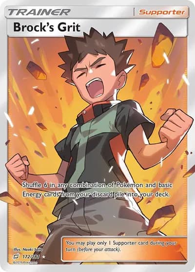 Brock's Grit (Full Art) Pokemon card