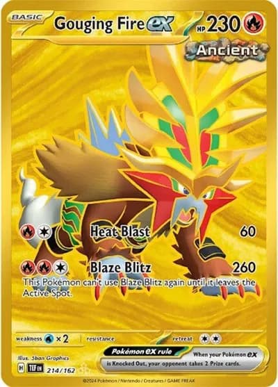 Gouging Fire ex Pokemon card