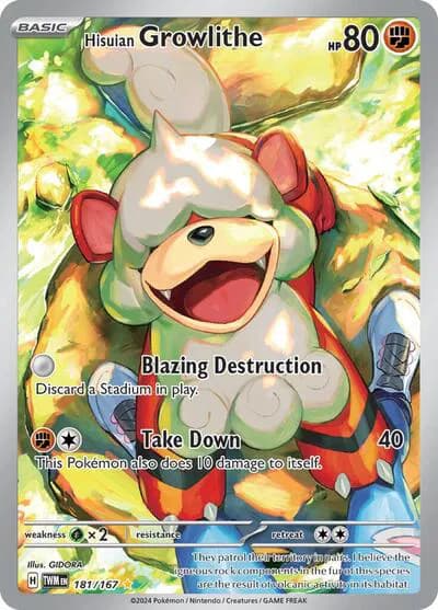 Hisuian Growlithe Pokemon card