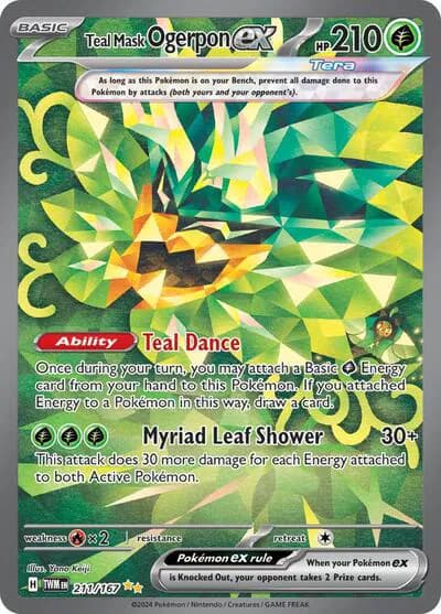 Teal Mask Ogerpon ex Pokemon card