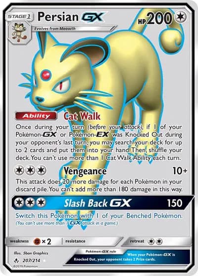 Persian GX (Full Art) Pokemon card