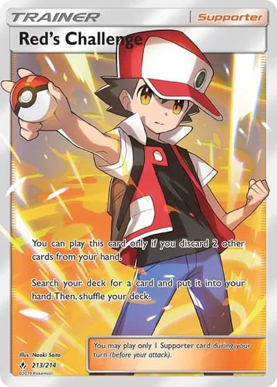 Red's Challenge (Full Art) Pokemon card