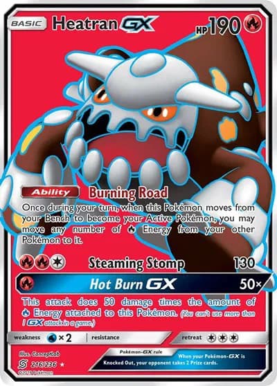 Heatran GX (Full Art) Pokemon card