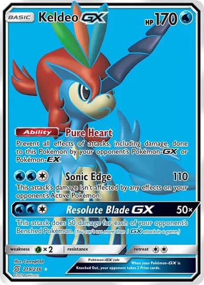 Keldeo GX (Full Art) Pokemon card