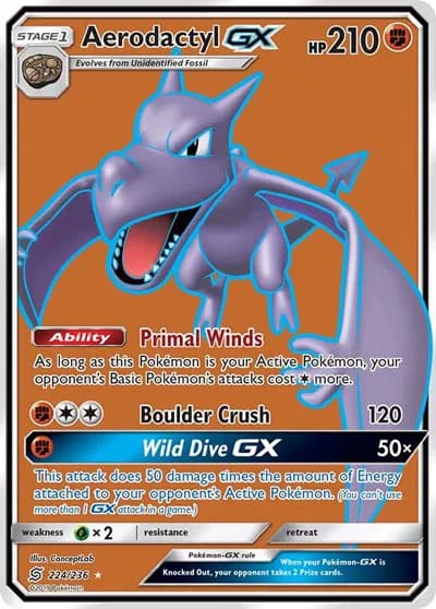 Aerodactyl GX (Full Art) Pokemon card