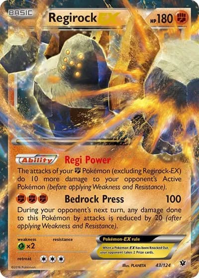 Regirock EX Pokemon card