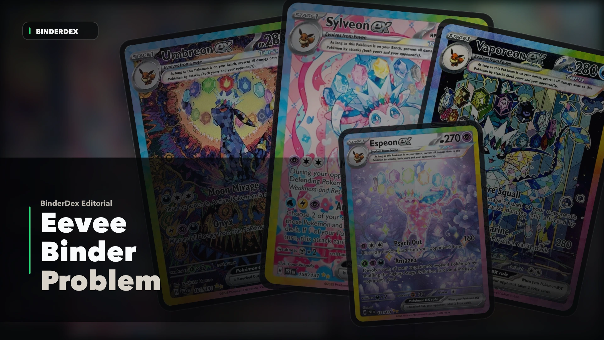Prismatic Evolutions Chase Cards: All 9 Eevee SIRs hero image