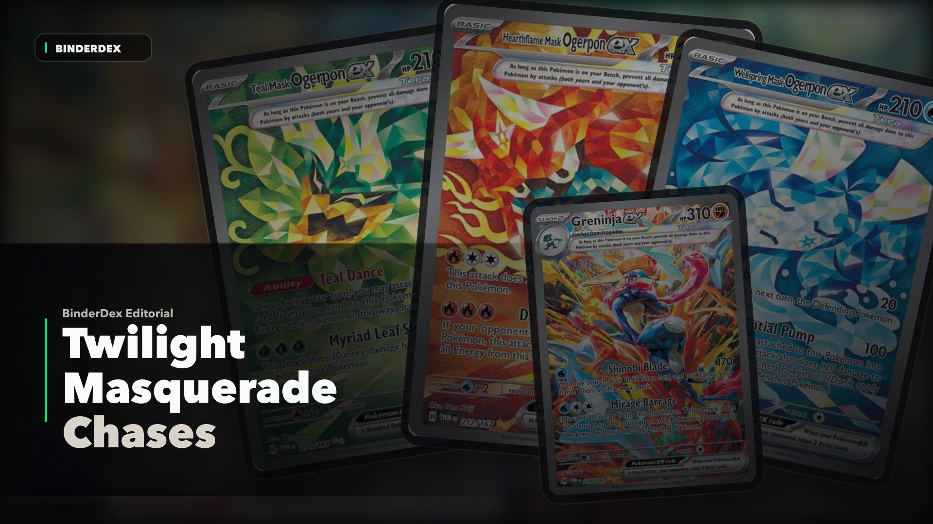 Twilight Masquerade Chase Cards: Greninja and 4 Binder Routes hero image